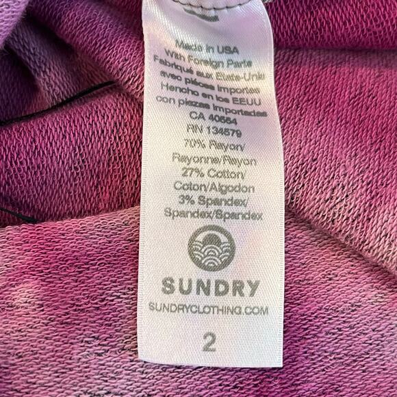 Sundry for Evereve The Weekender Tank Tie Dye Purple Sleeveless Dress Medium - Picture 9 of 10